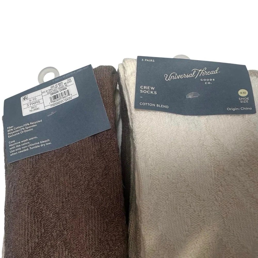 NWT Bundle of two 3 Pack Crew Socks 6 Pairs of socks!